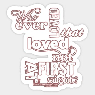 Christopher Marlowe Hero & Leander Love Quote Sticker